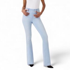 Spanx Flare Jeans Light Wash High Rise Slimming Pull On Stretchy Medium